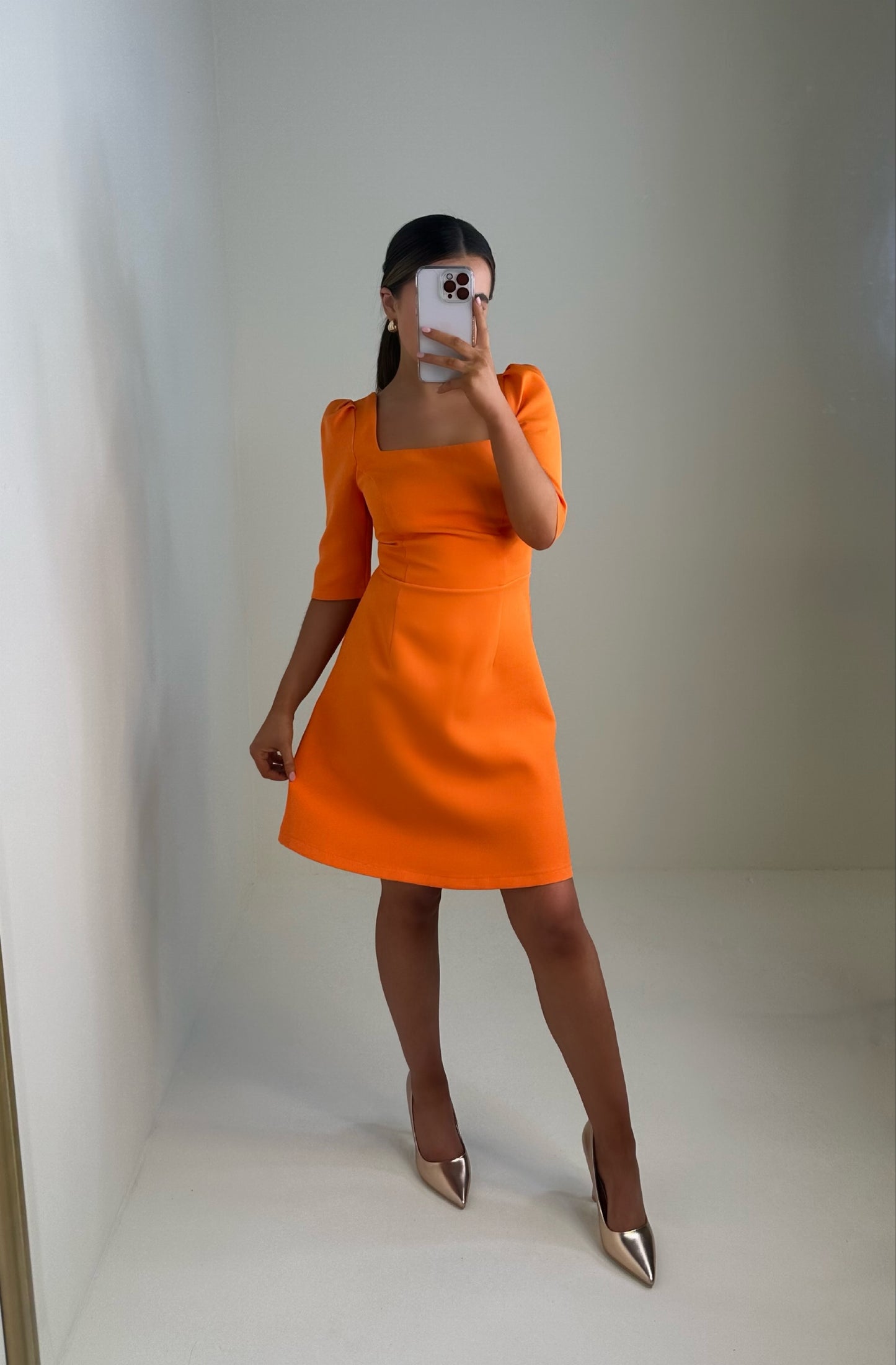 Willow Orange Mini Dress