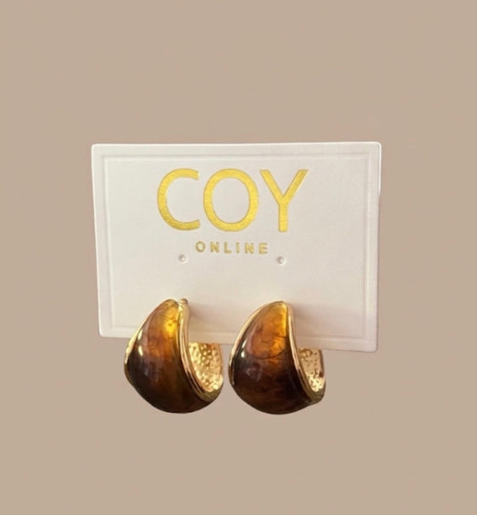Sienna Amber Stone Earrings