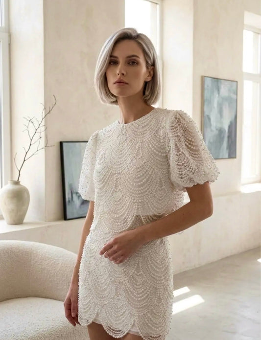 Erin Pearl Embellished Top