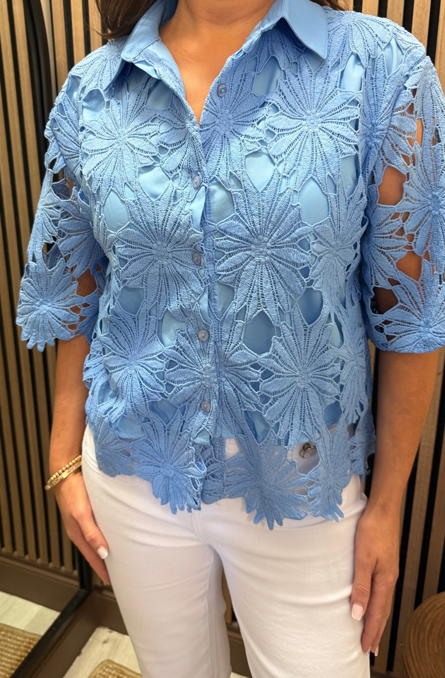 Blue Lace Shirt
