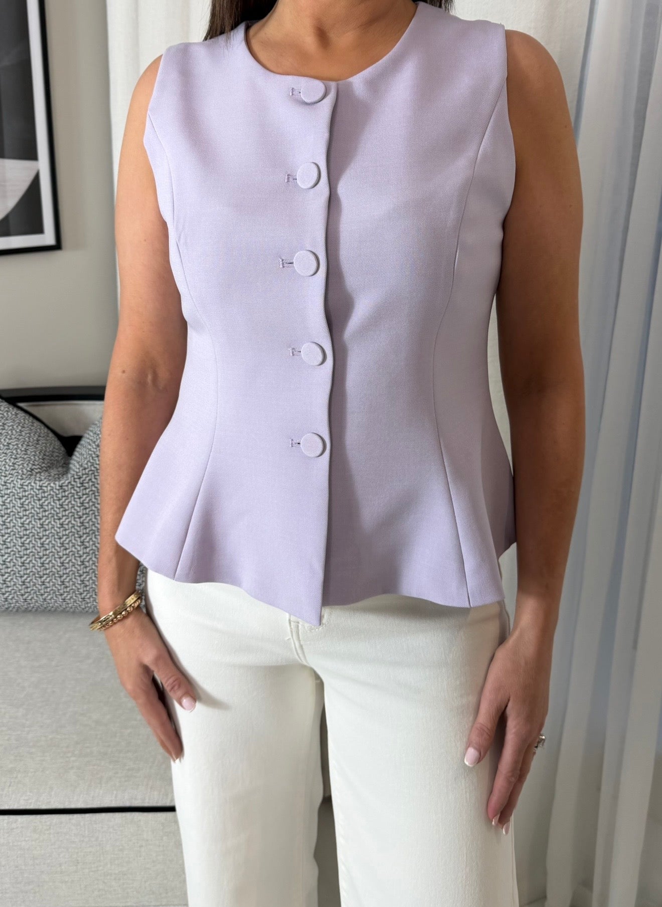 Lilac Peplum Waistcoat
