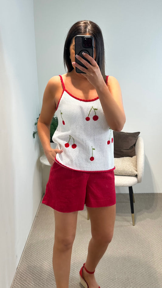 Cherry Crochet Top