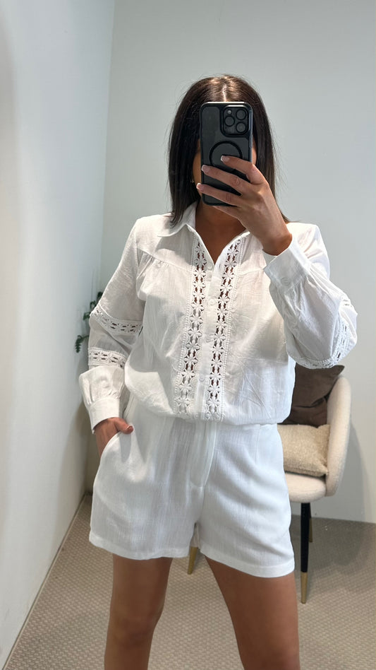White Detail Blouse