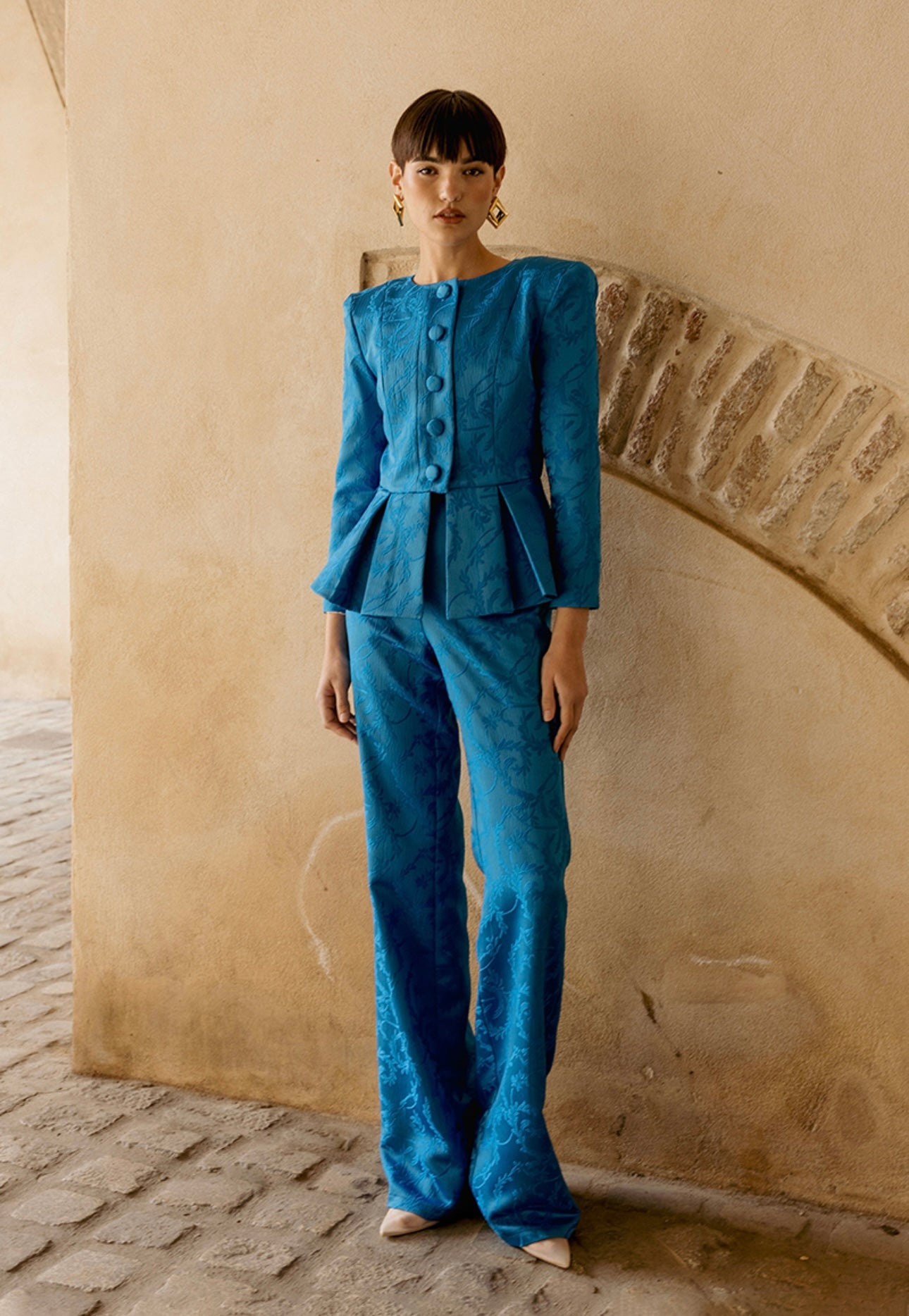 Renee Blue Pattern Suit