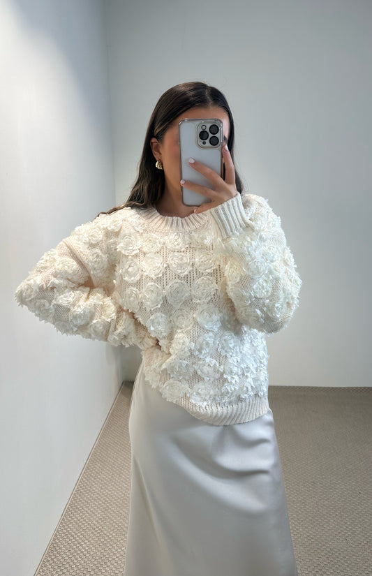 Cream Rose Jumper