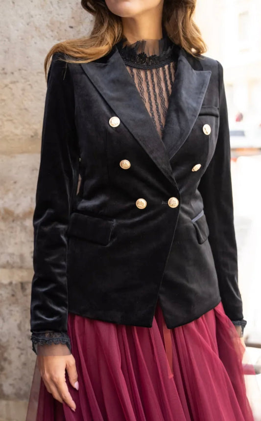Black Velvet Blazer