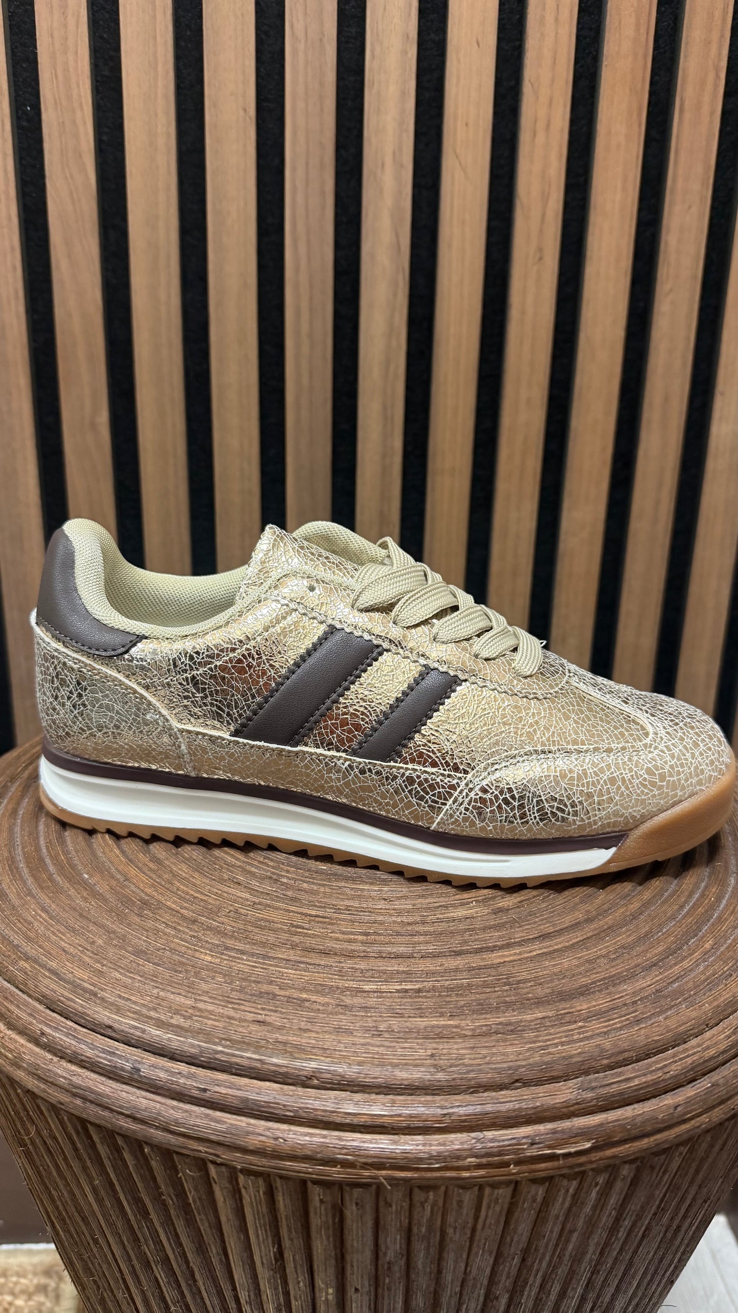 Gold & Brown Trainers