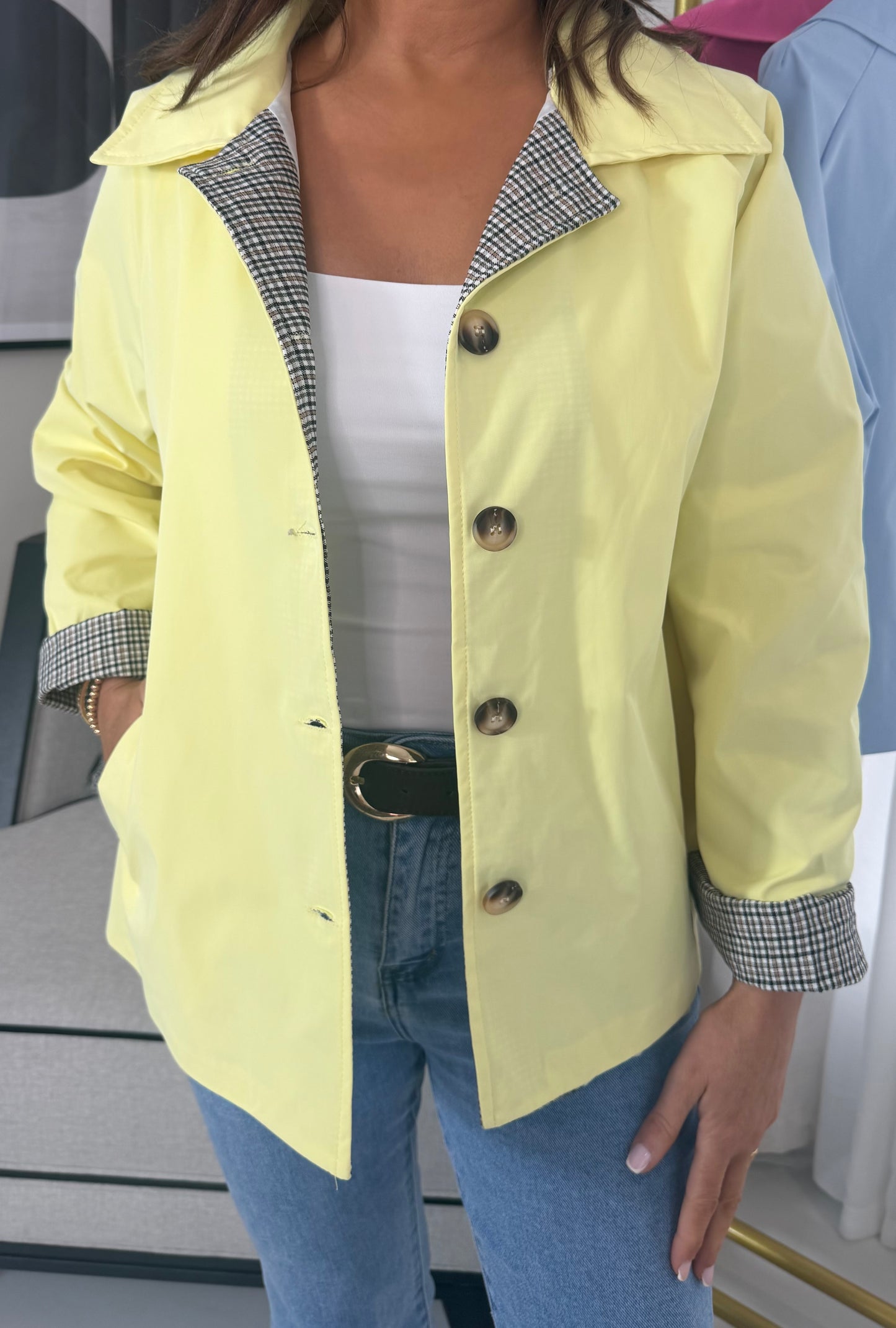 Lemon Short Trench Coat