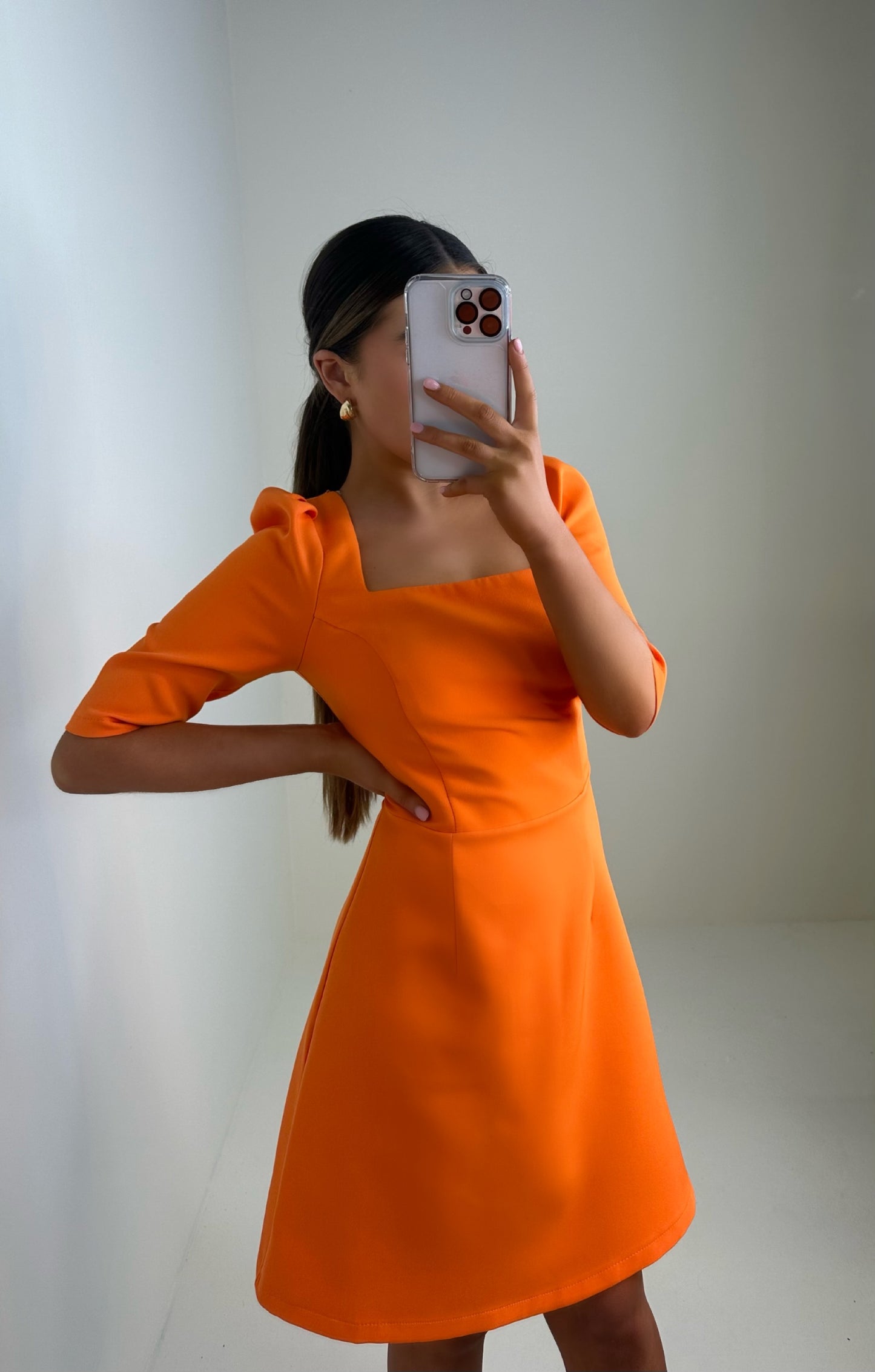 Willow Orange Mini Dress