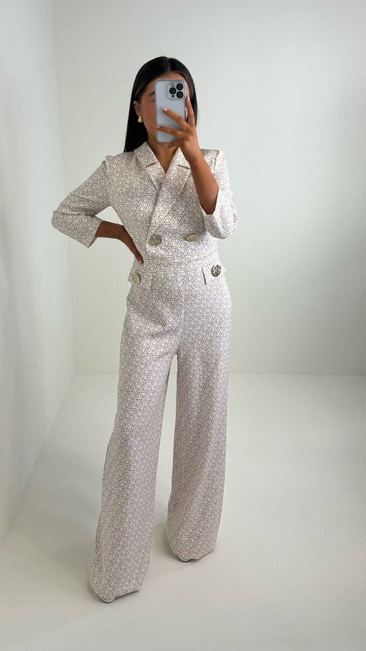 Aubrey Cream jumpsuit