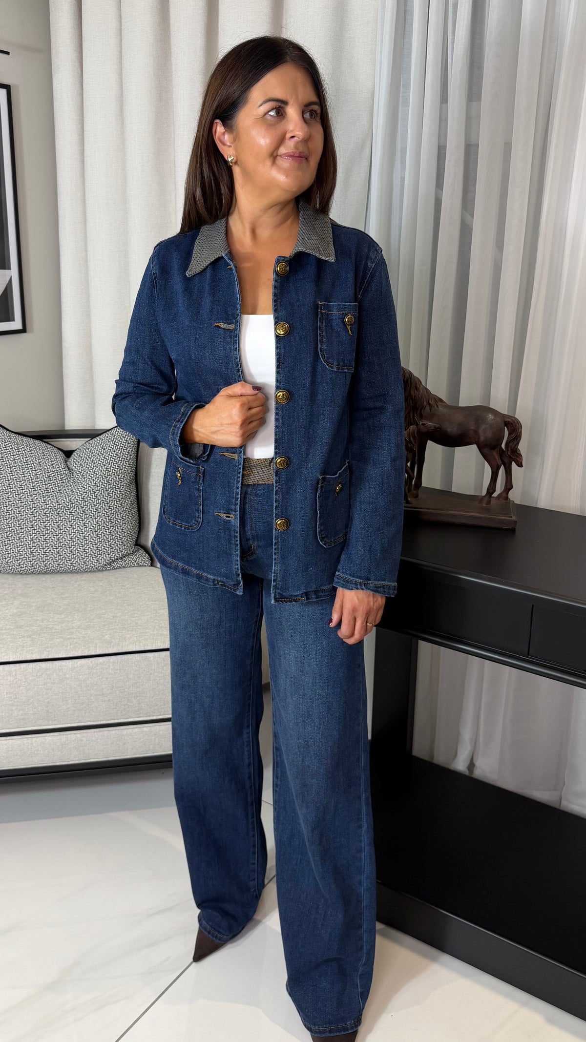 Aria Wide Leg Denim Jeans