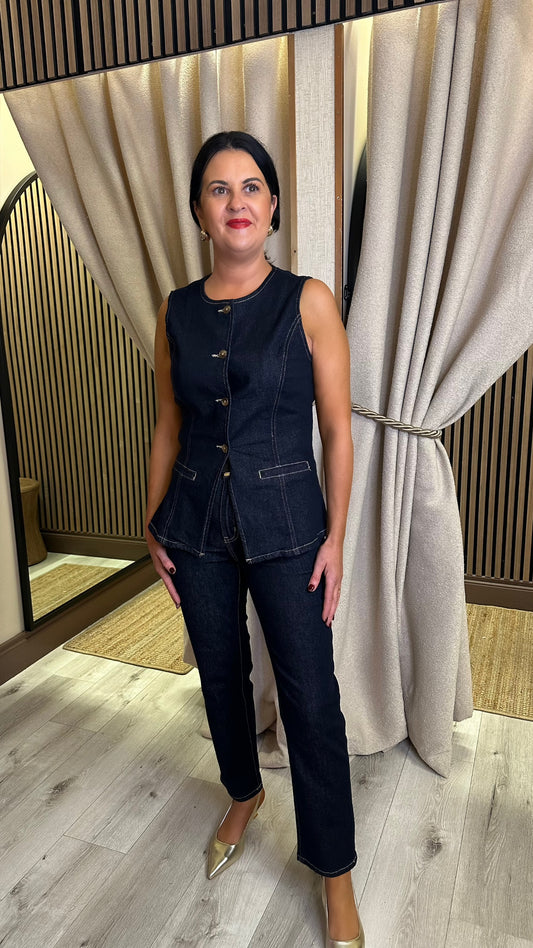 Dark Denim Mom Jeans