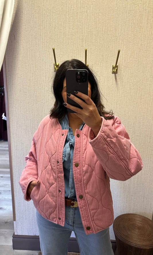 Pink Quilted Jacket