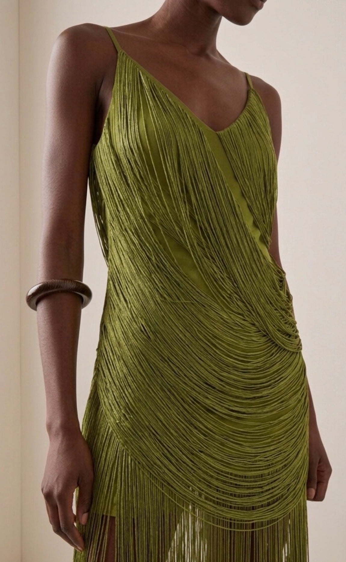 Erin Green Fringe Dress