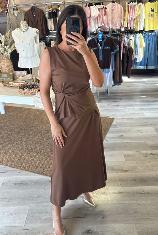 Brown Midi Skirt