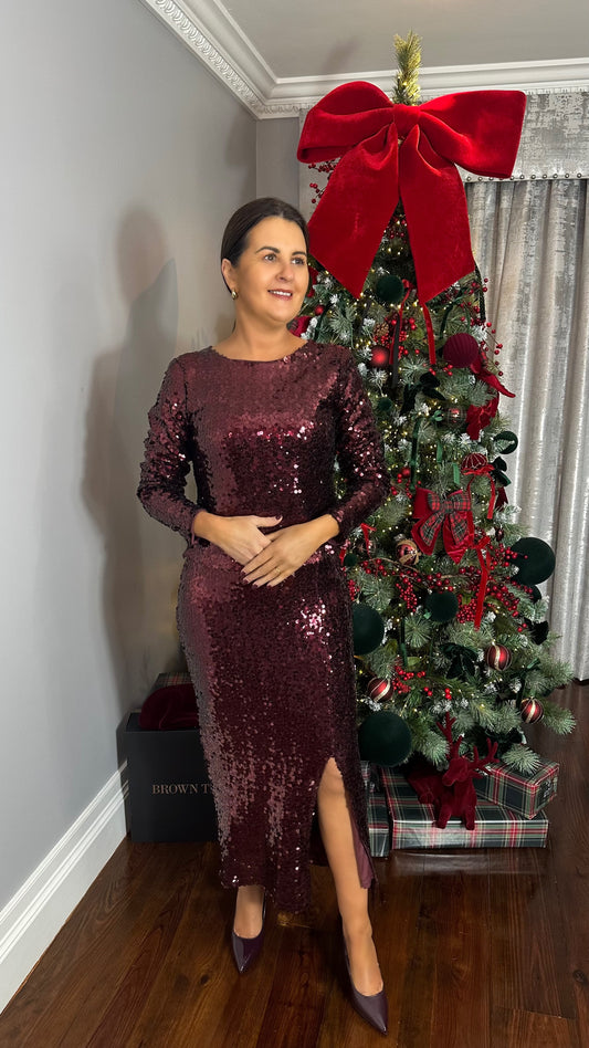 Sequin Long-Sleeve top