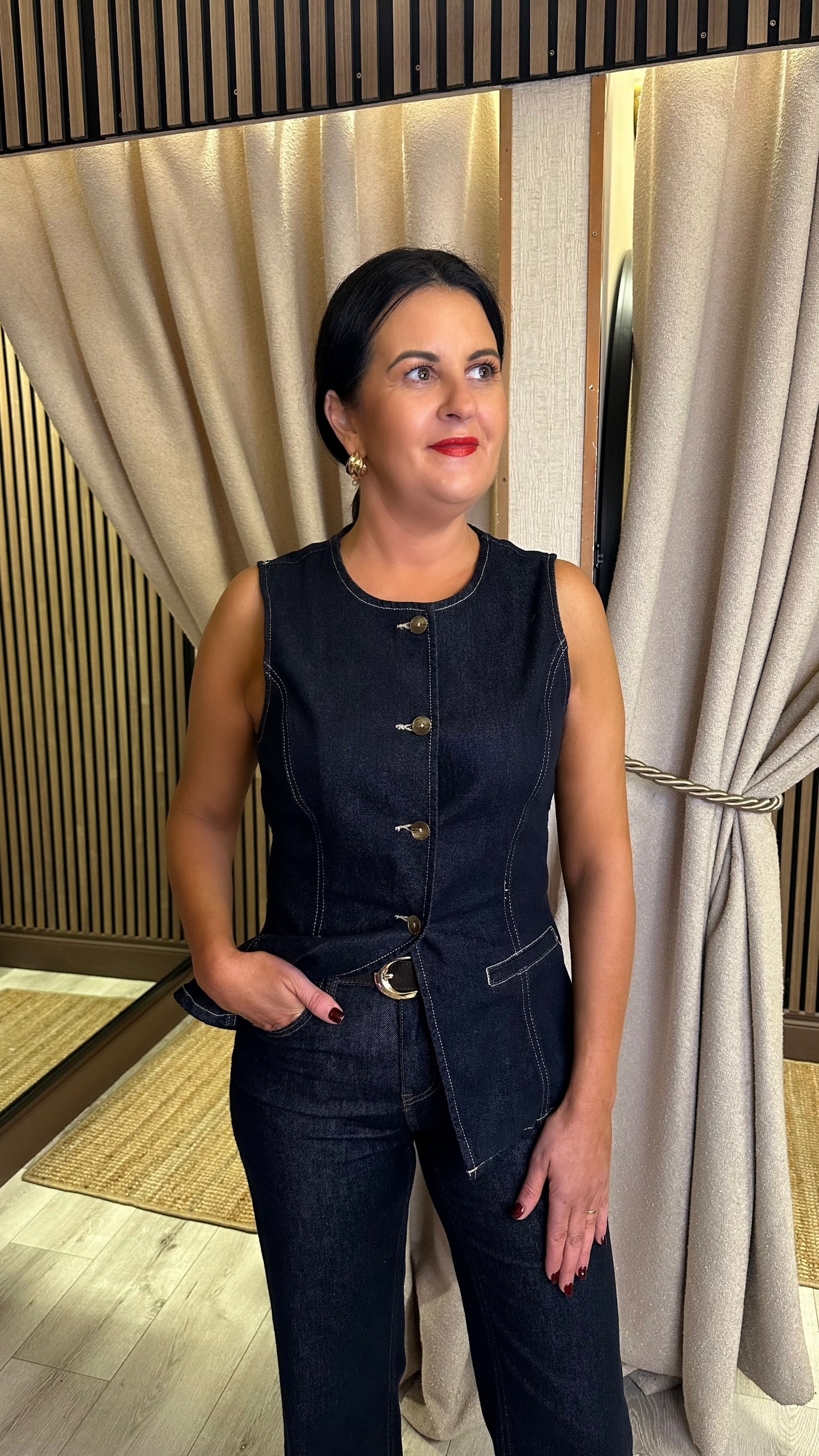 Dark Denim Waistcoat