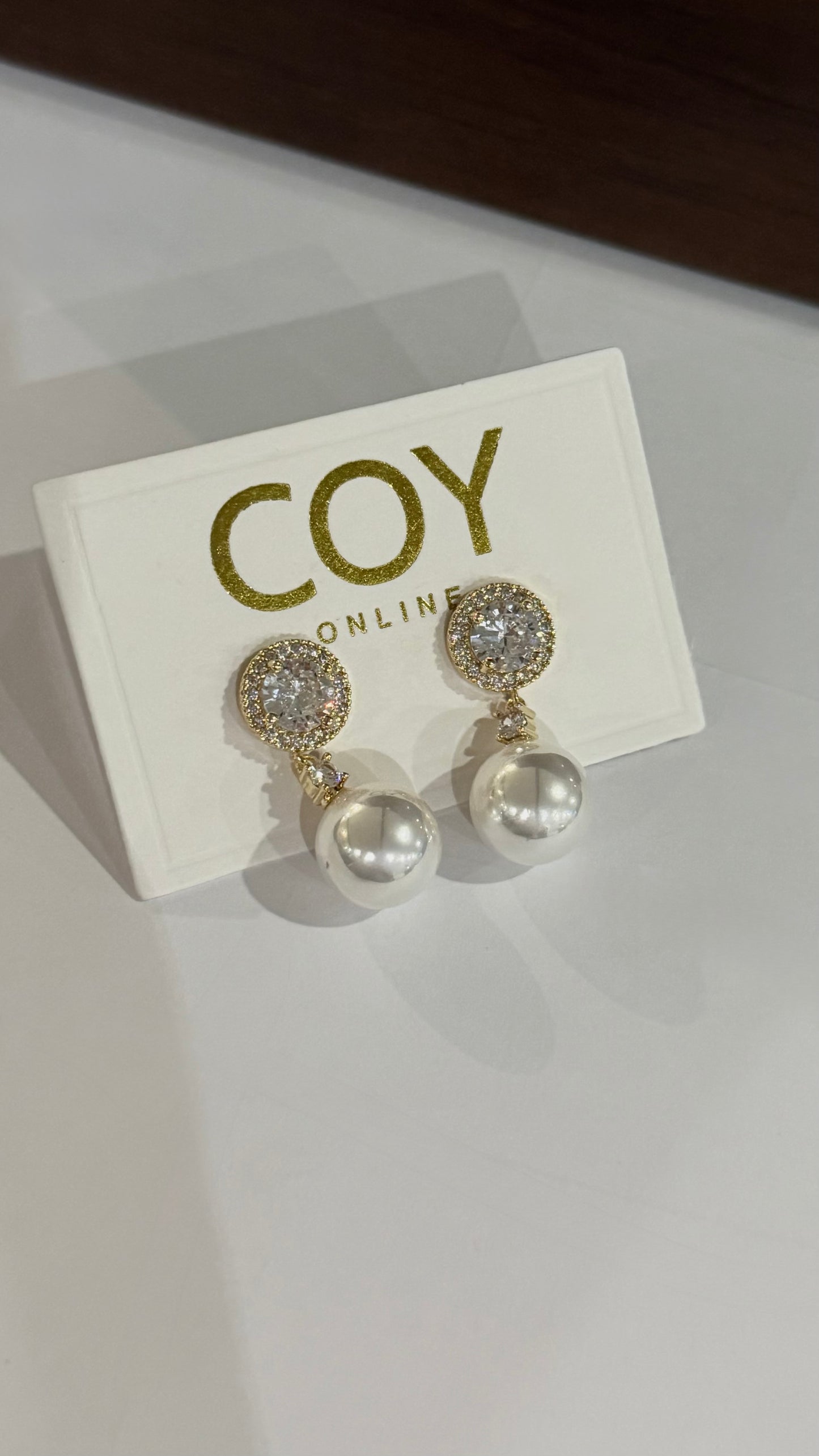 Yvette Gold Diamantè Drop