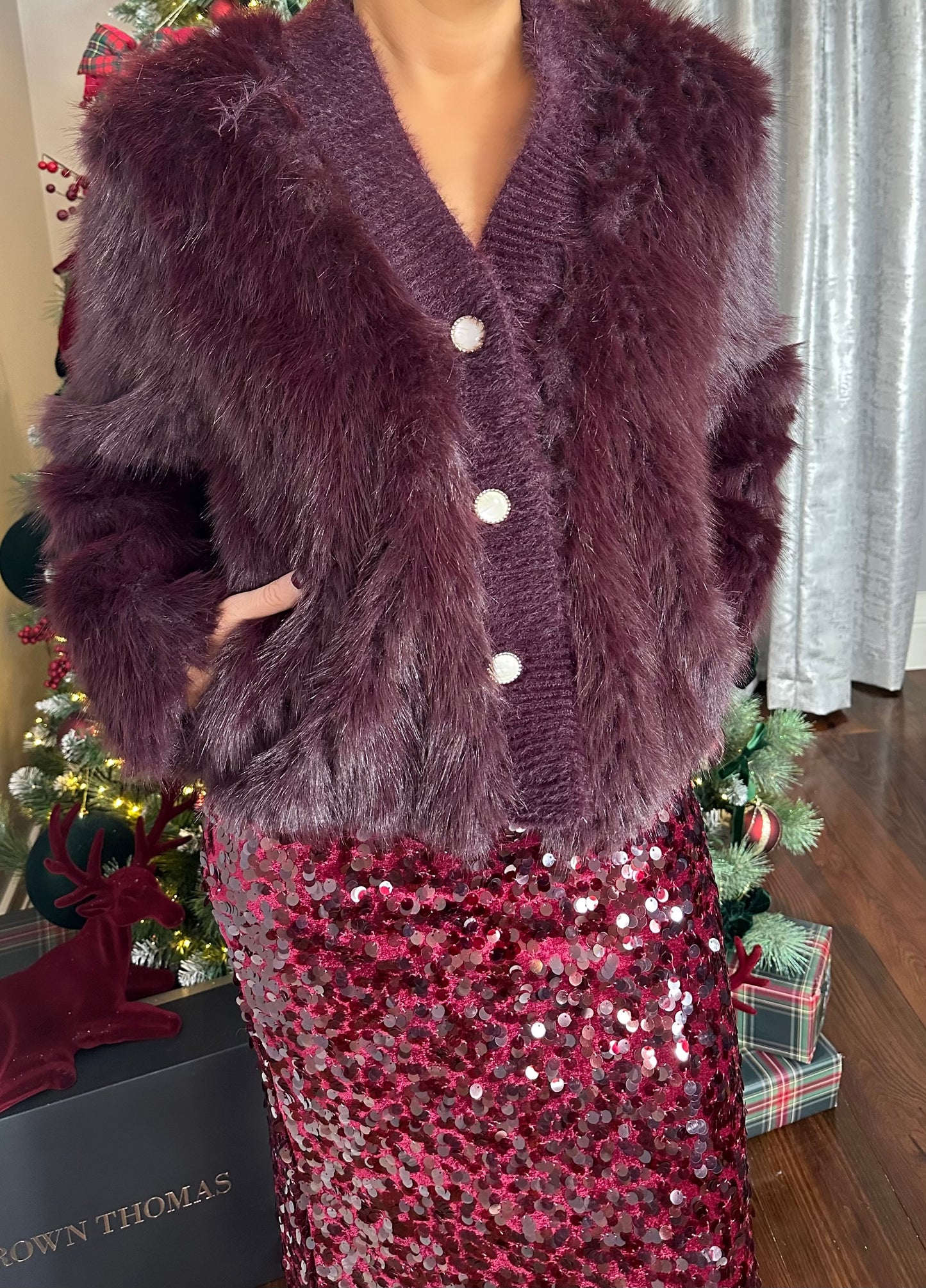 Burgundy Soft Cardigan