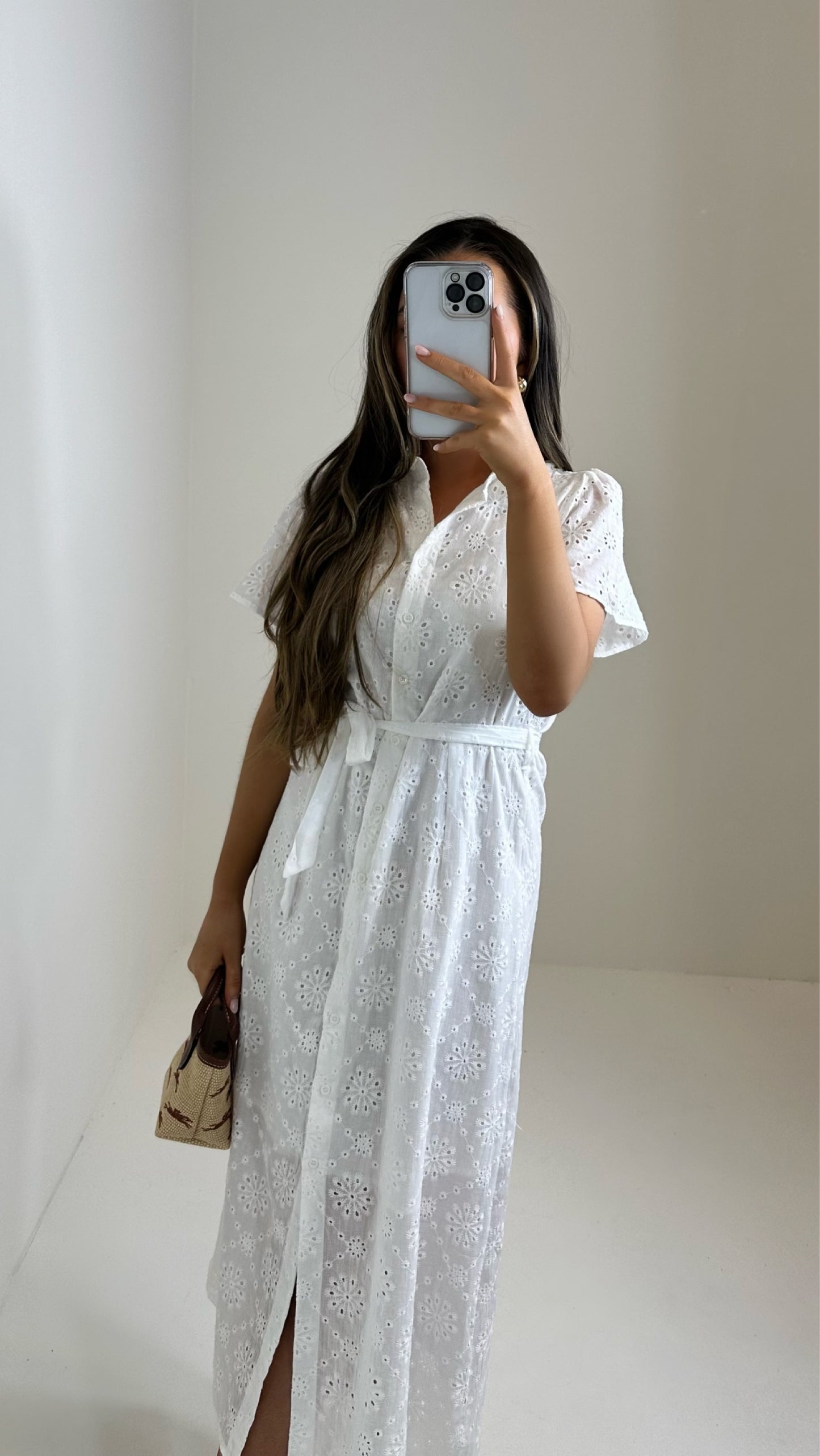 Fleur White Lace Dress