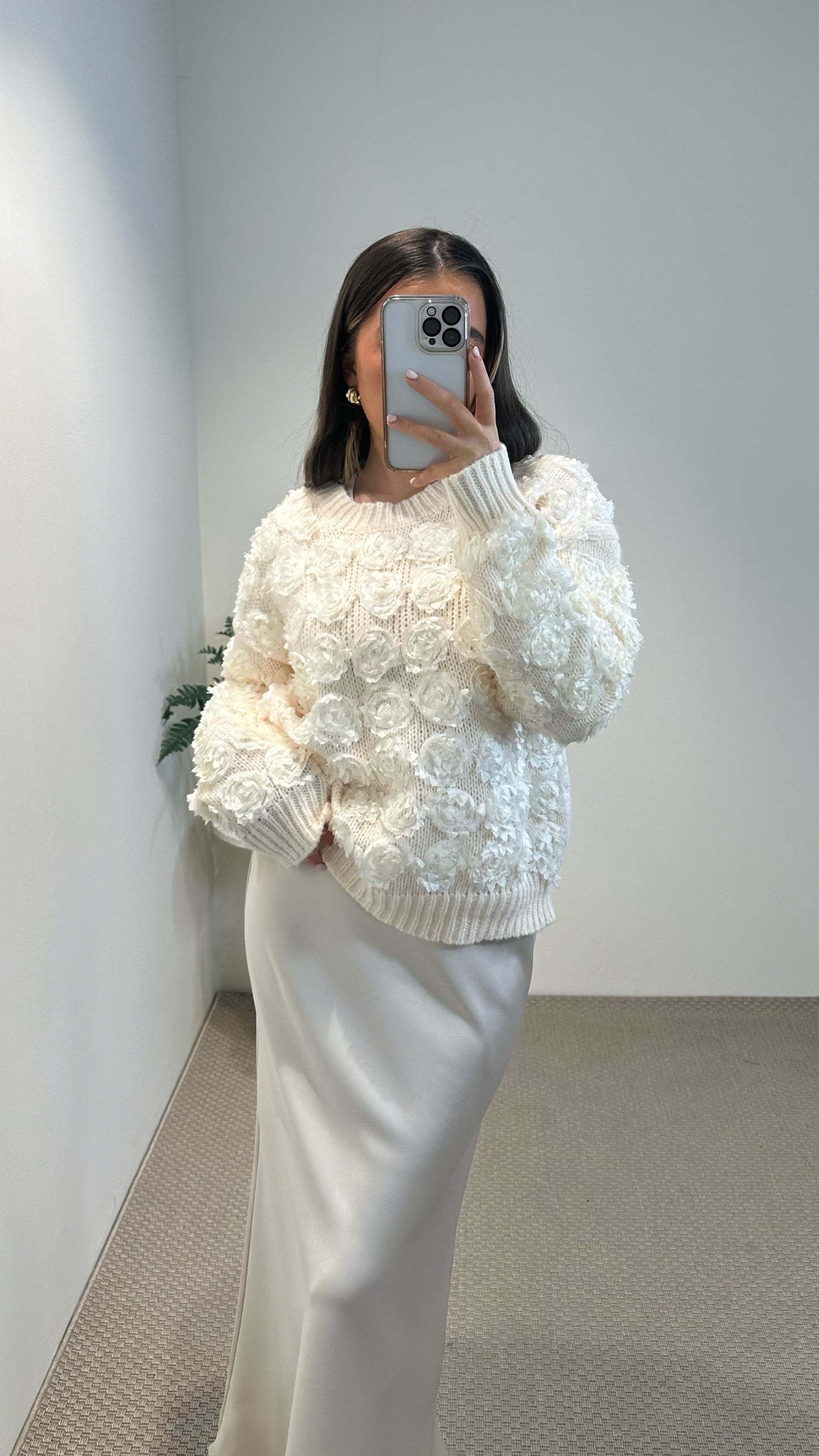 Cream Rose Jumper