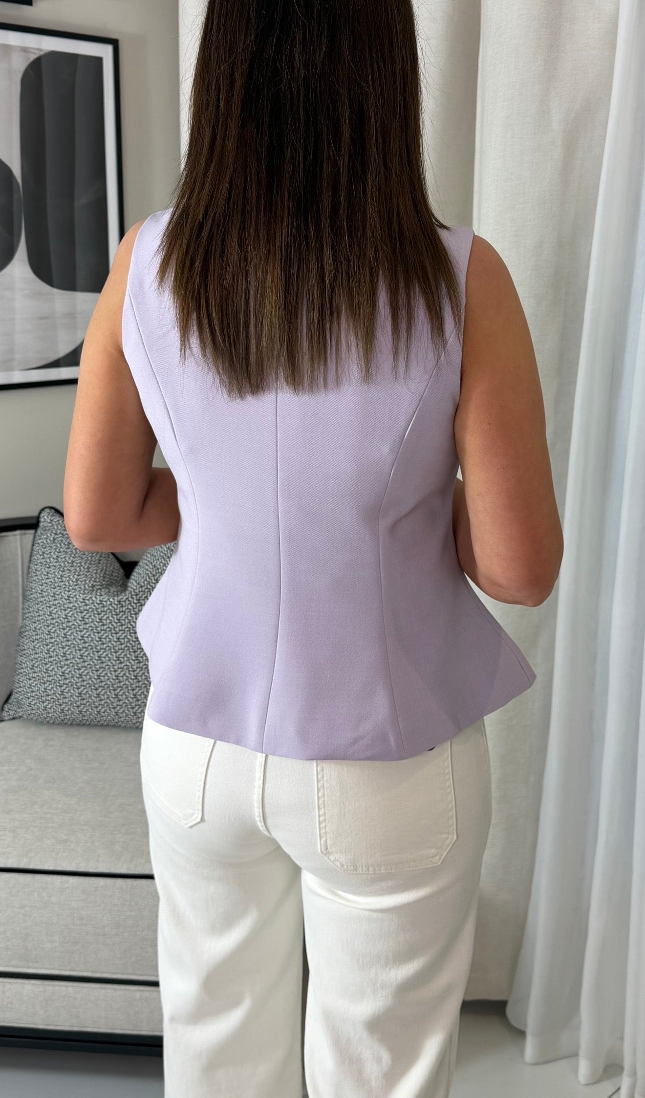 Lilac Peplum Waistcoat