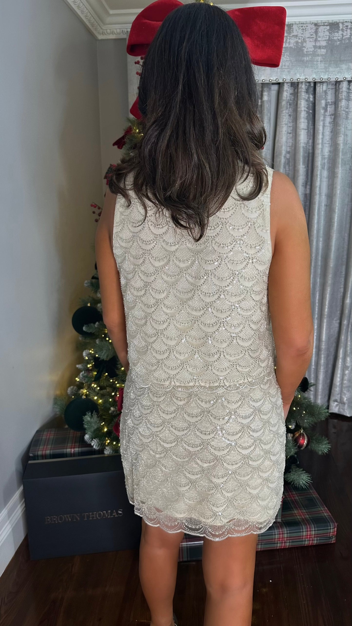 Cream Embellished Skirt