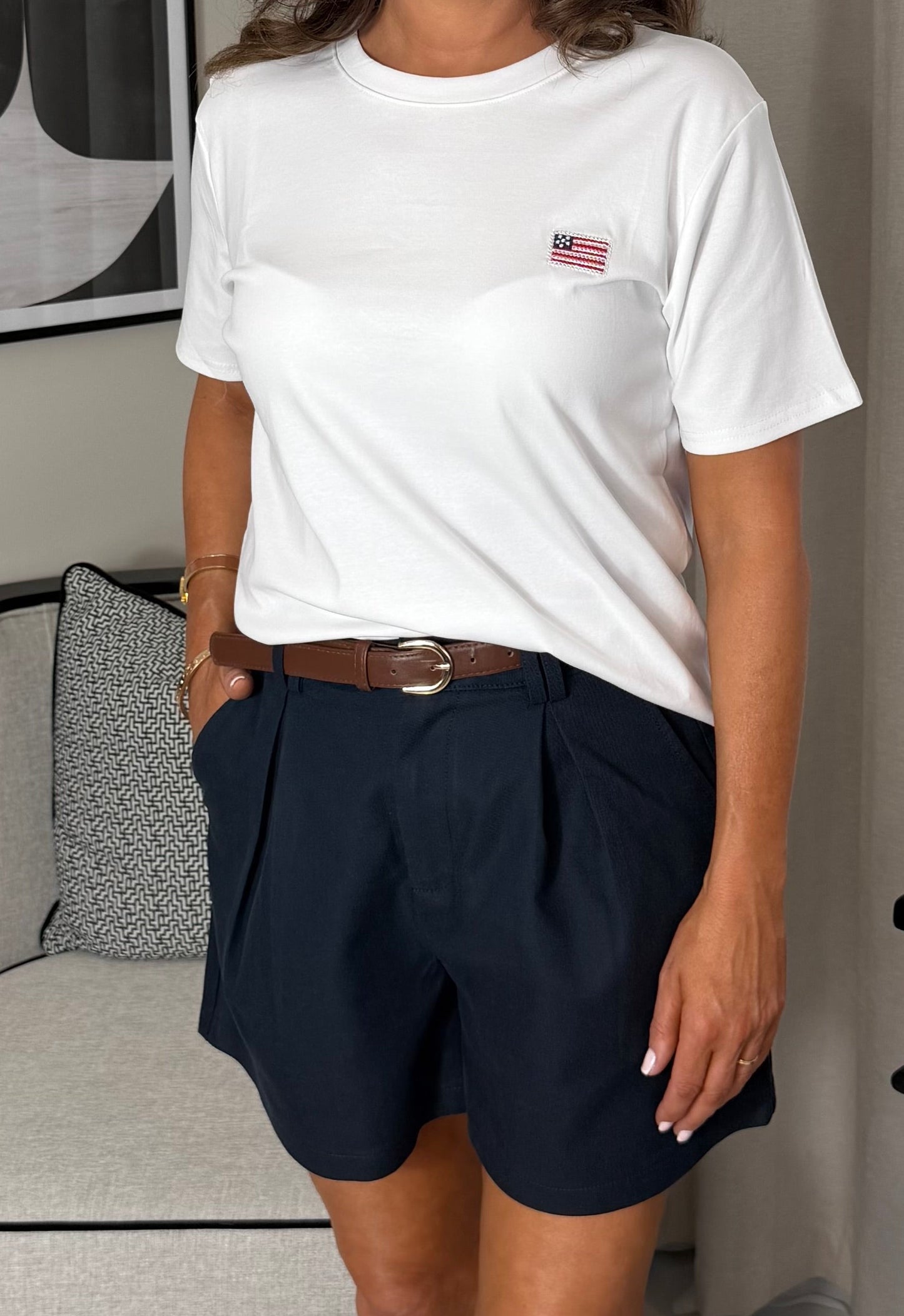 White Embroidered T-Shirt