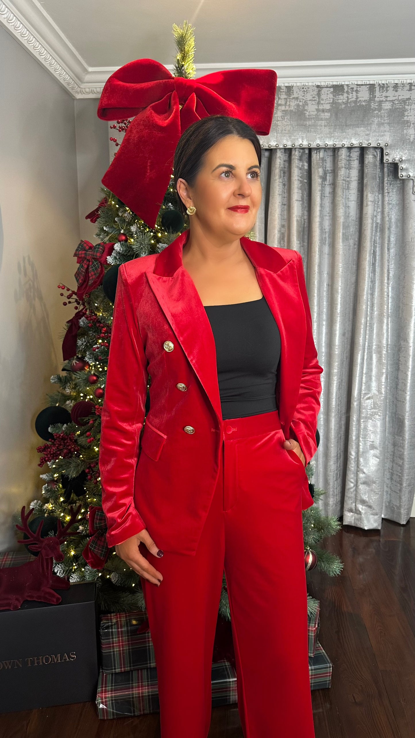 Red Velvet Blazer