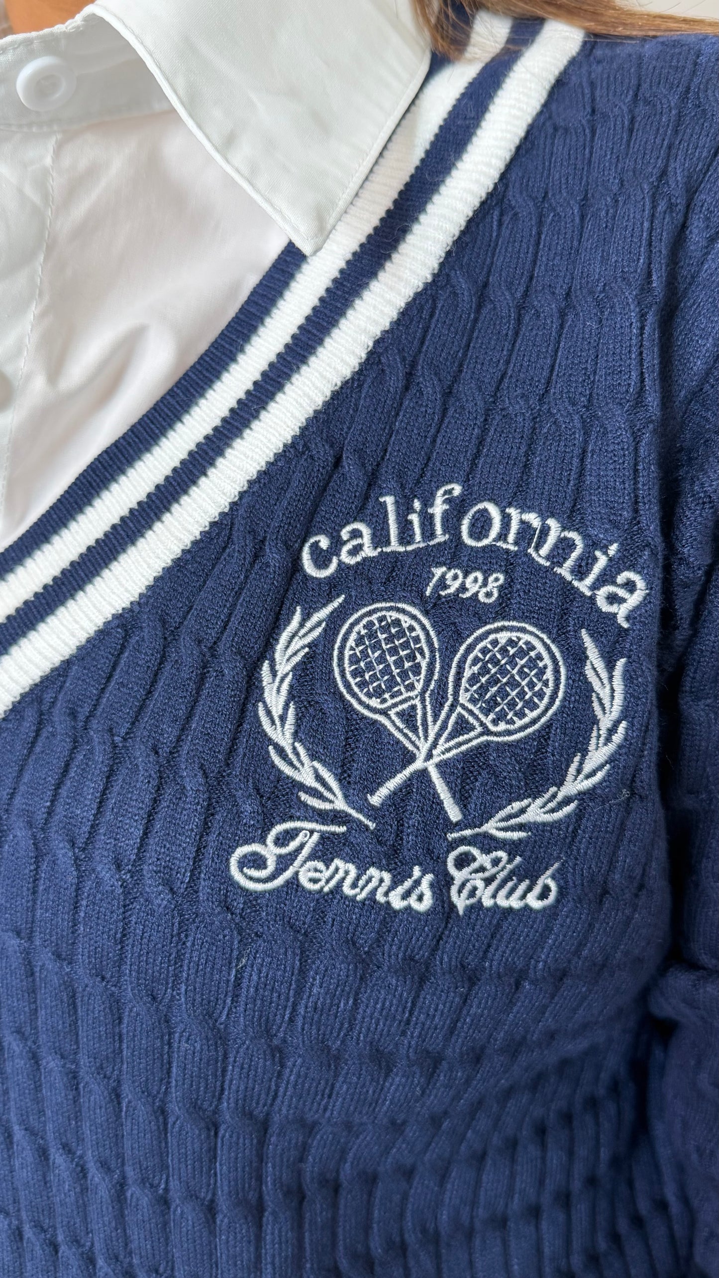 Navy Shirt Sweater