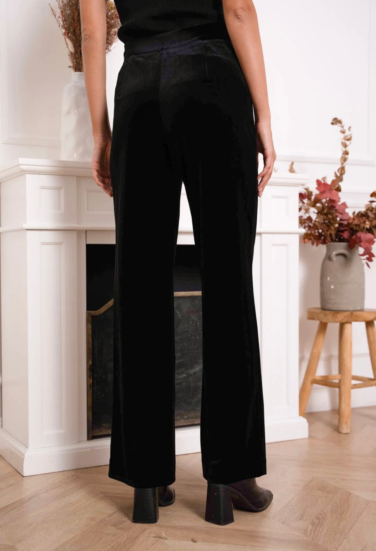 Black Velvet Trousers