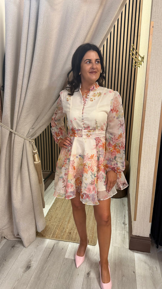 Zita Floral Belted Mini Dress