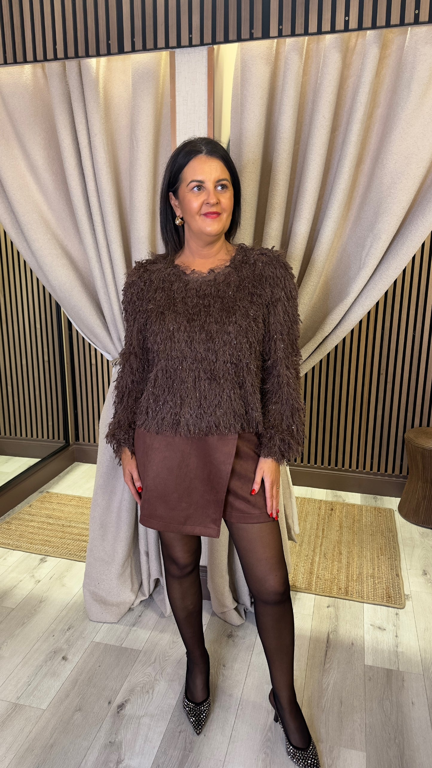 Chloe Brown Sparkle Top