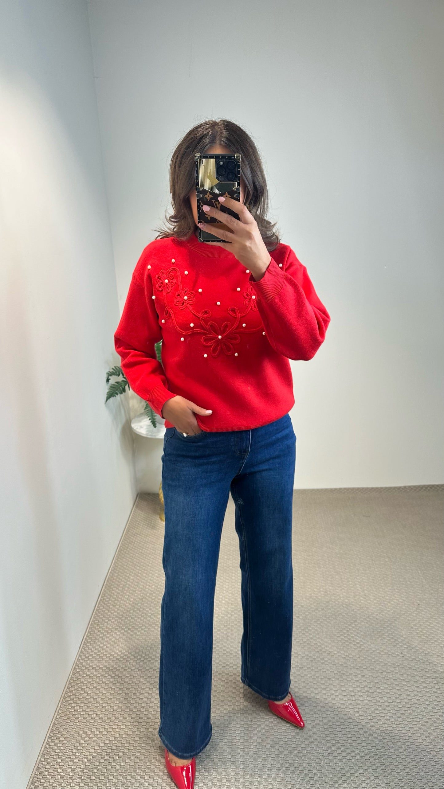 Red Pearl Sweater