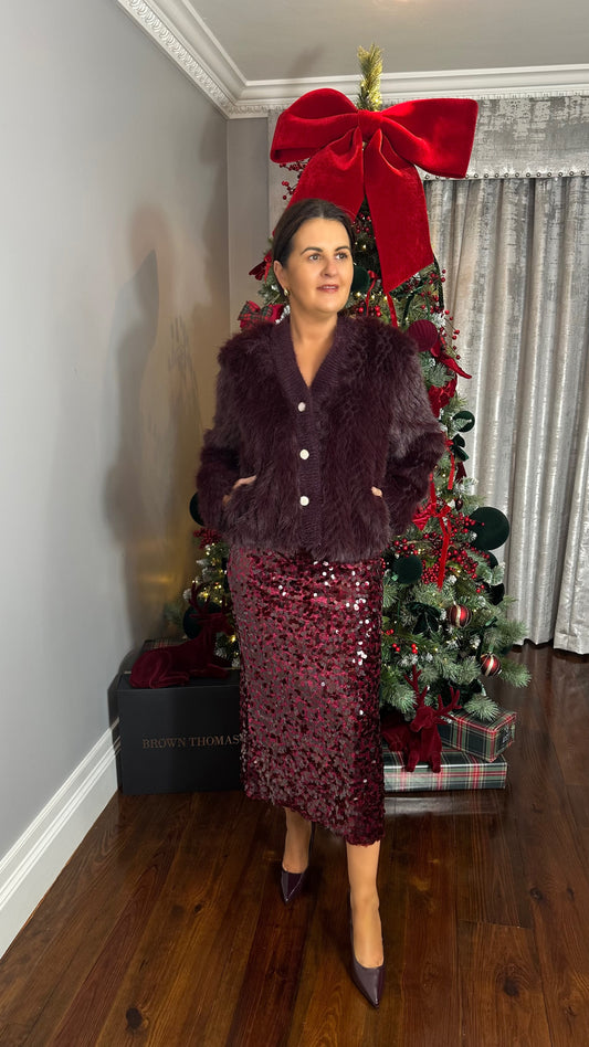 Burgundy Soft Cardigan