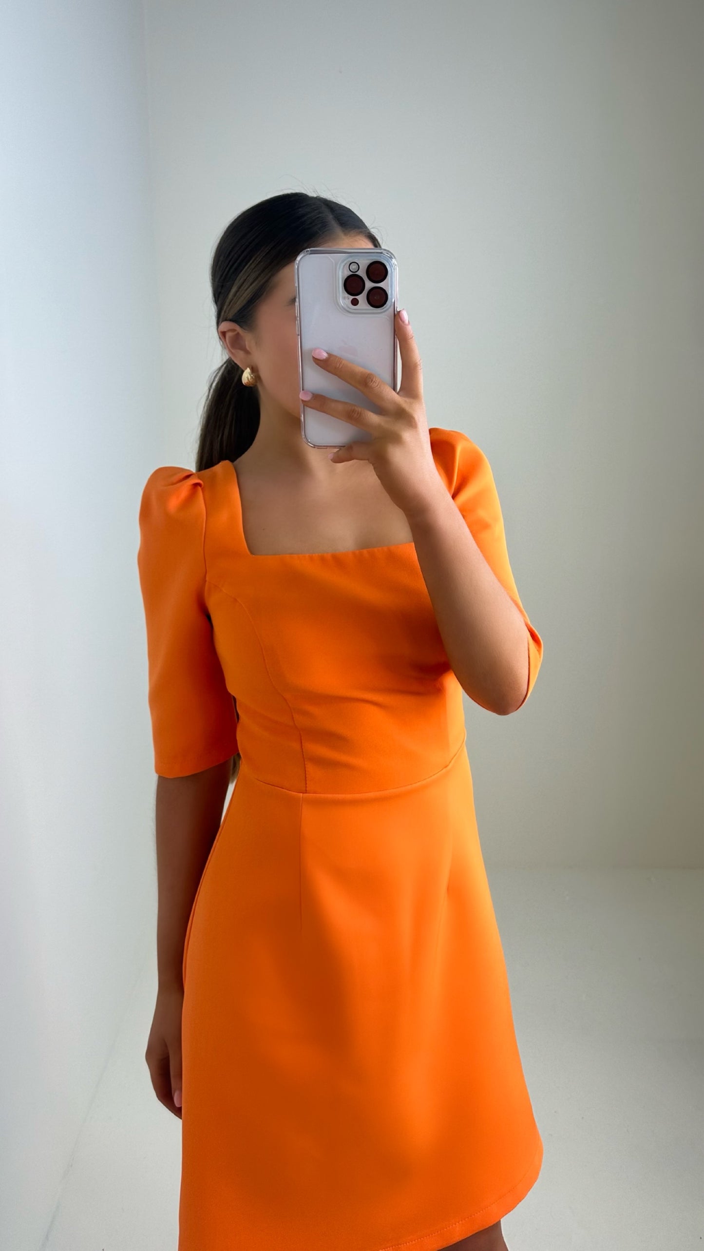 Willow Orange Mini Dress