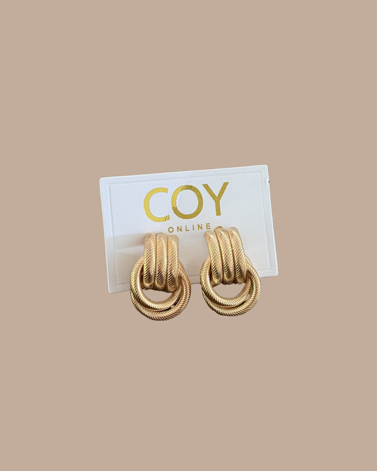 Mia Golden Interlock Earrings