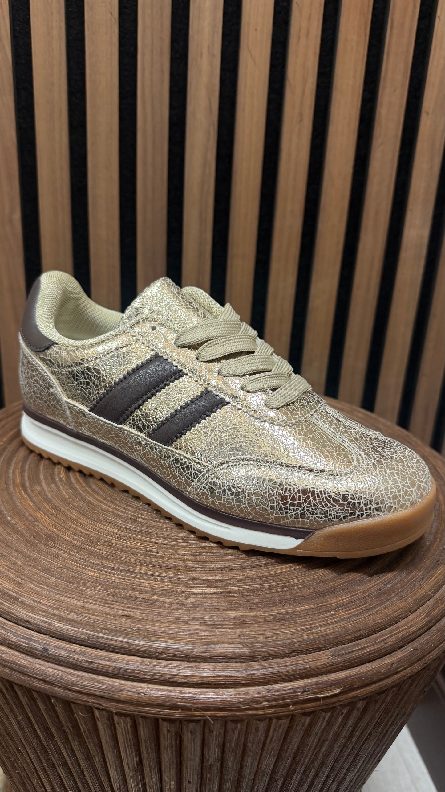 Gold & Brown Trainers
