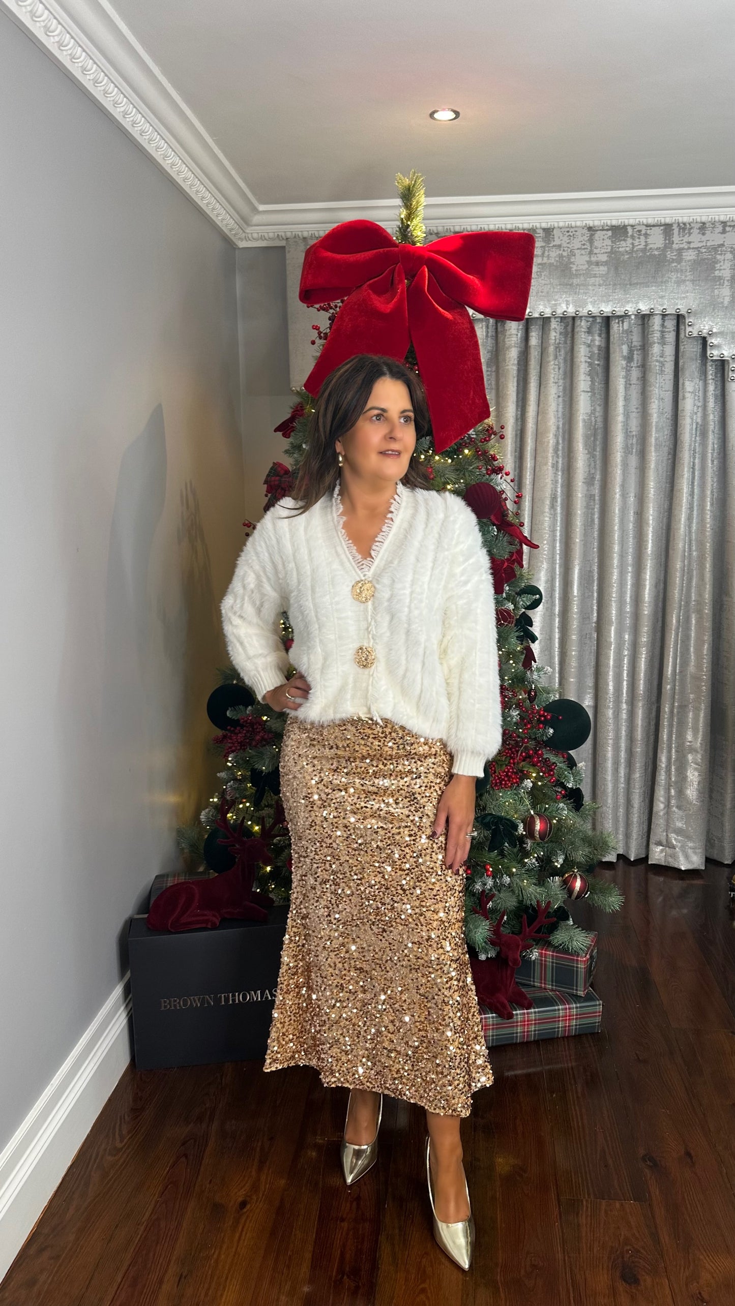 Gold Sequin Skirt