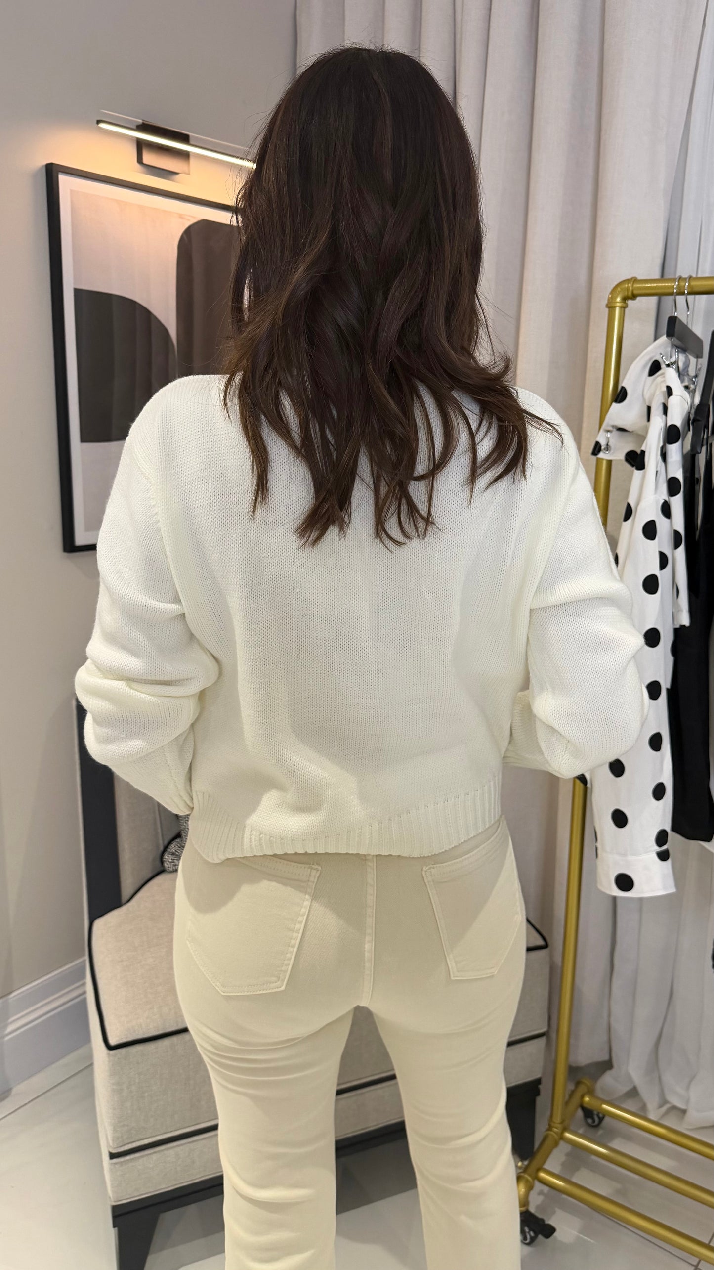 Ciara Cream Embellished Cardigan