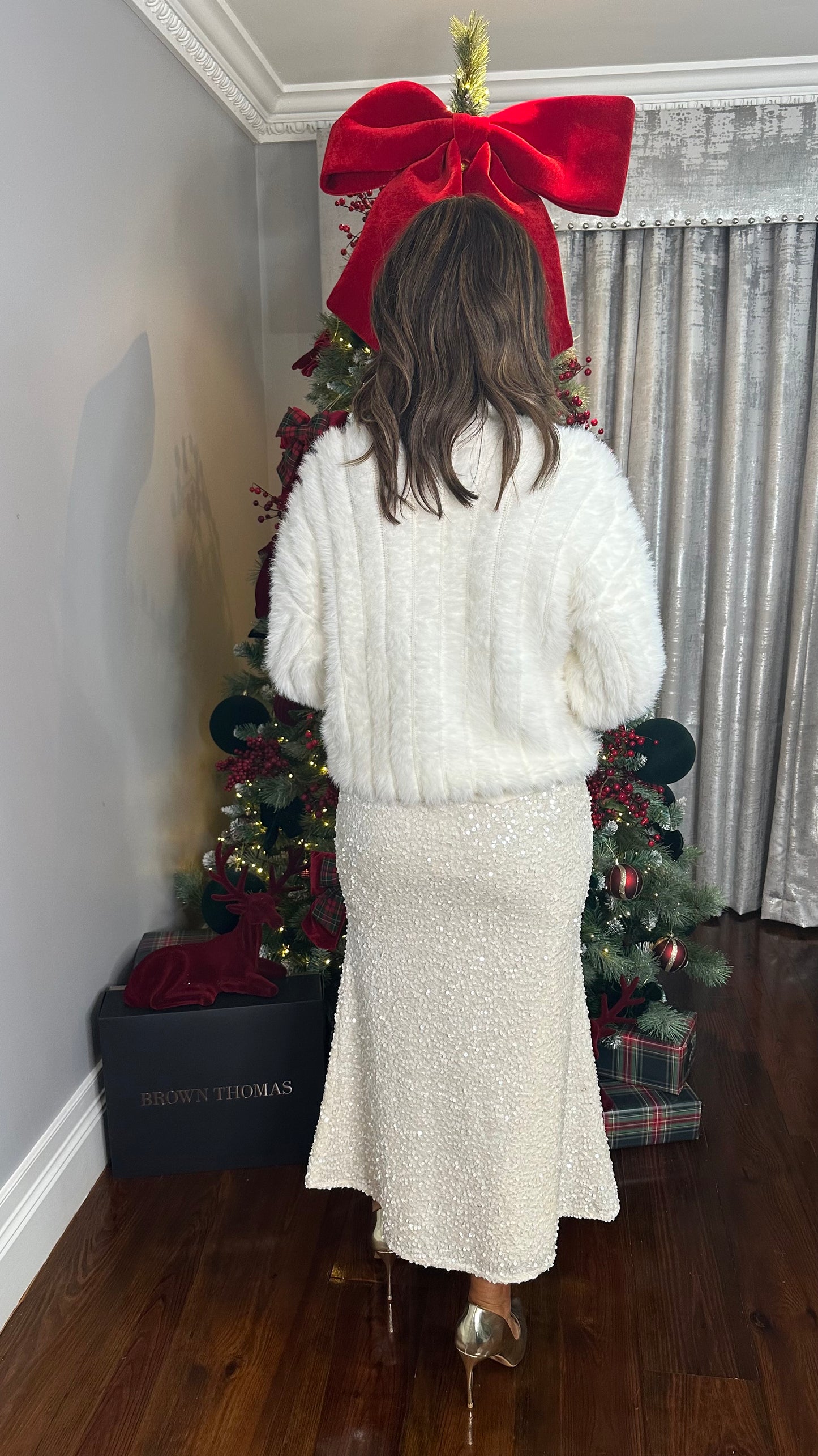 Cream Gold Button Cardigan