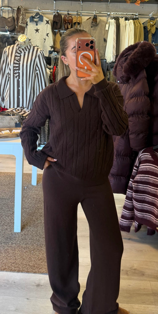 Chocolate Polo Cable Lounge Set