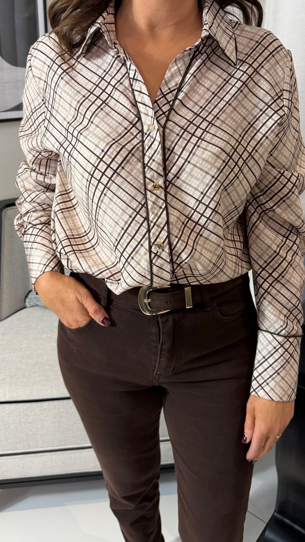 Ashton Check Blouse