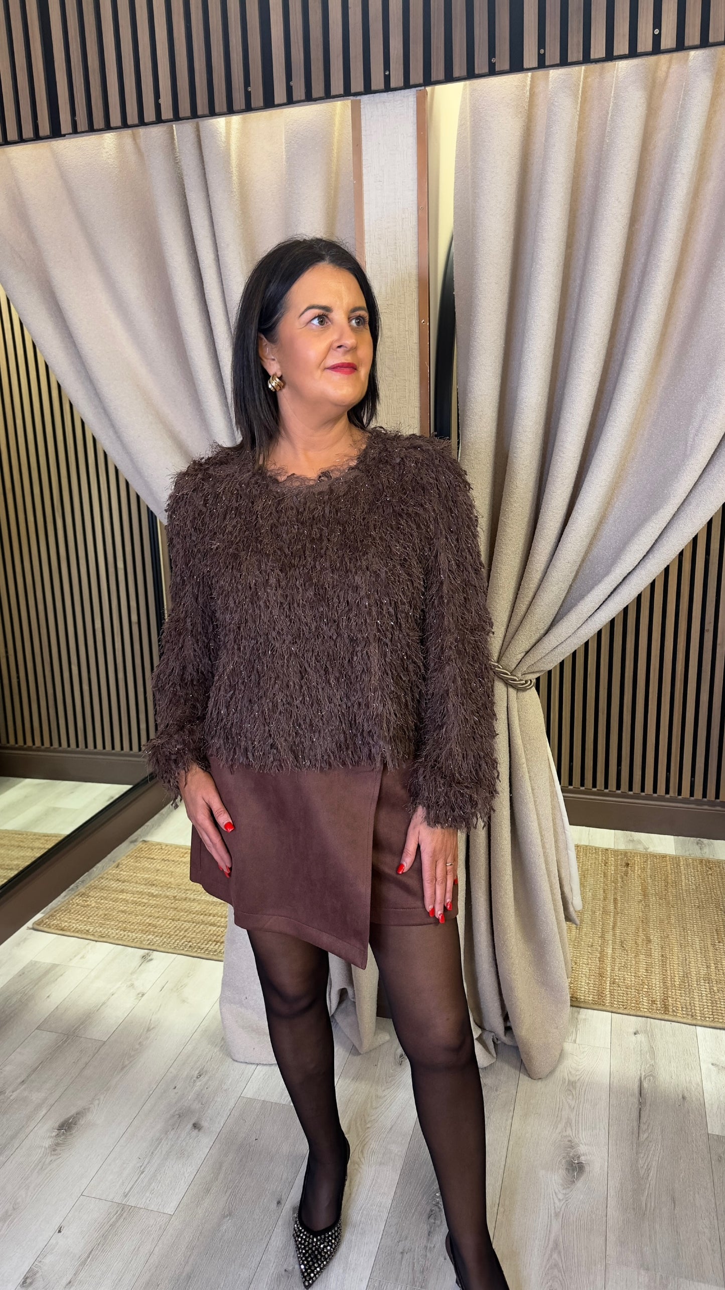 Chloe Brown Sparkle Top