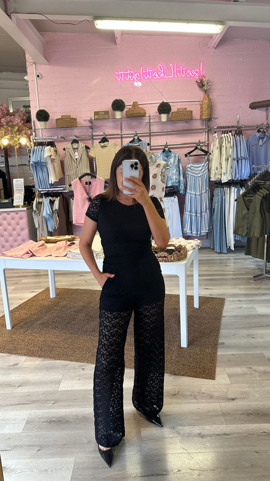 Black Lace Trousers