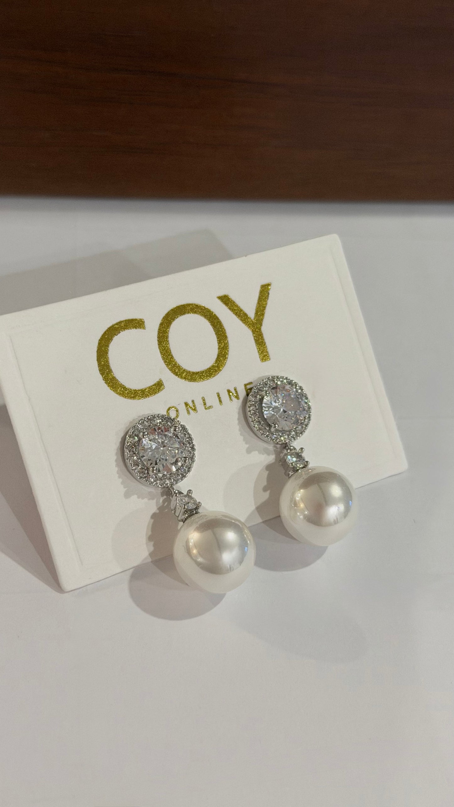 Yvette Silver Diamantè Drop