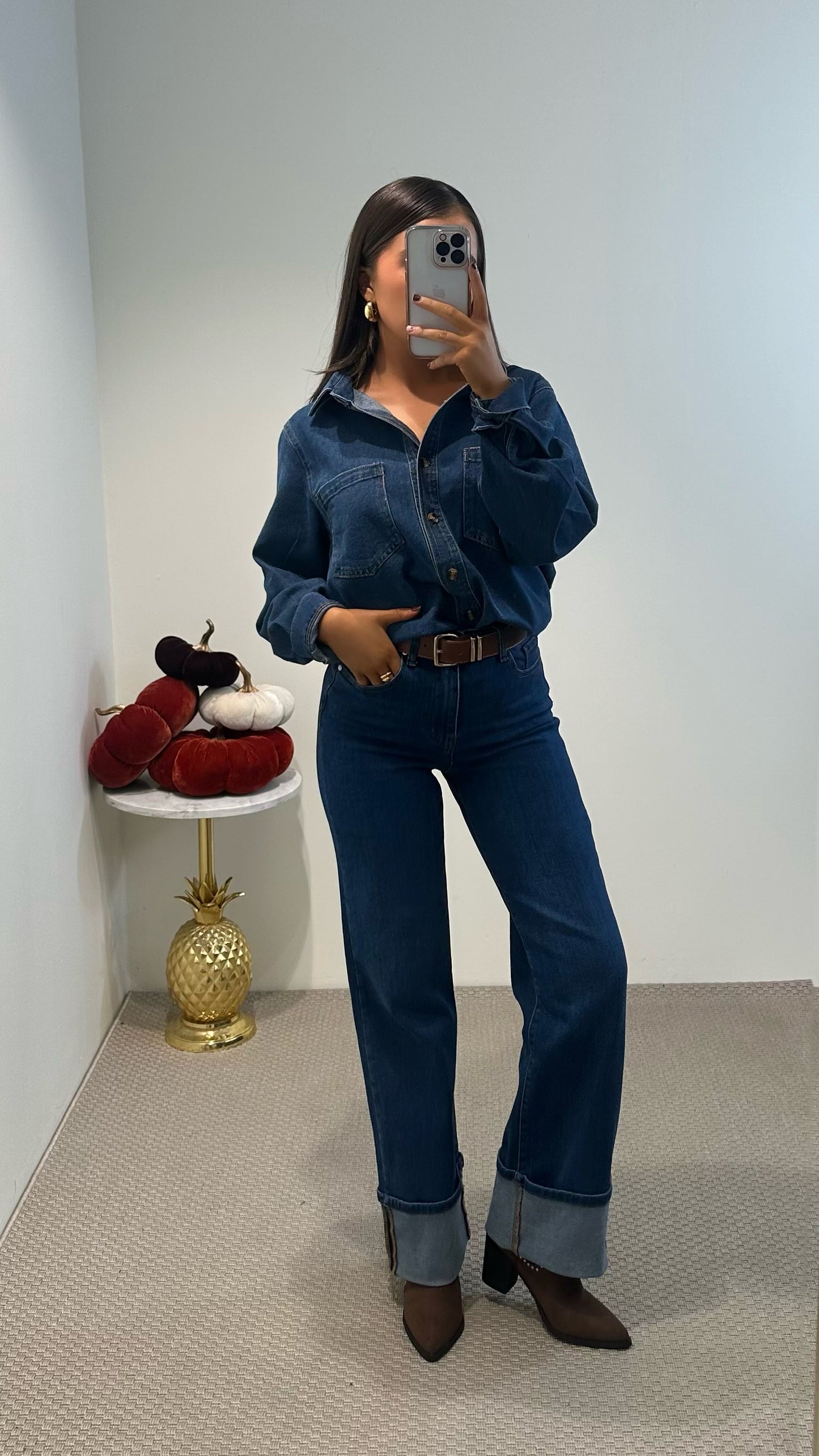 Dark Denim Oversized Shirt