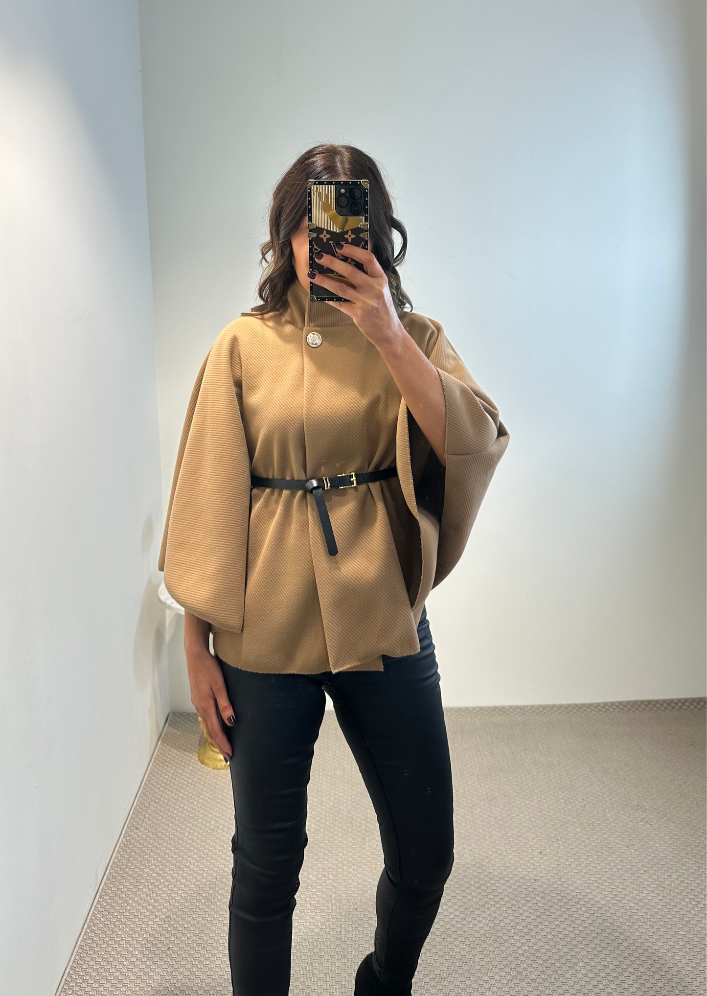 Camel Cape with Belt