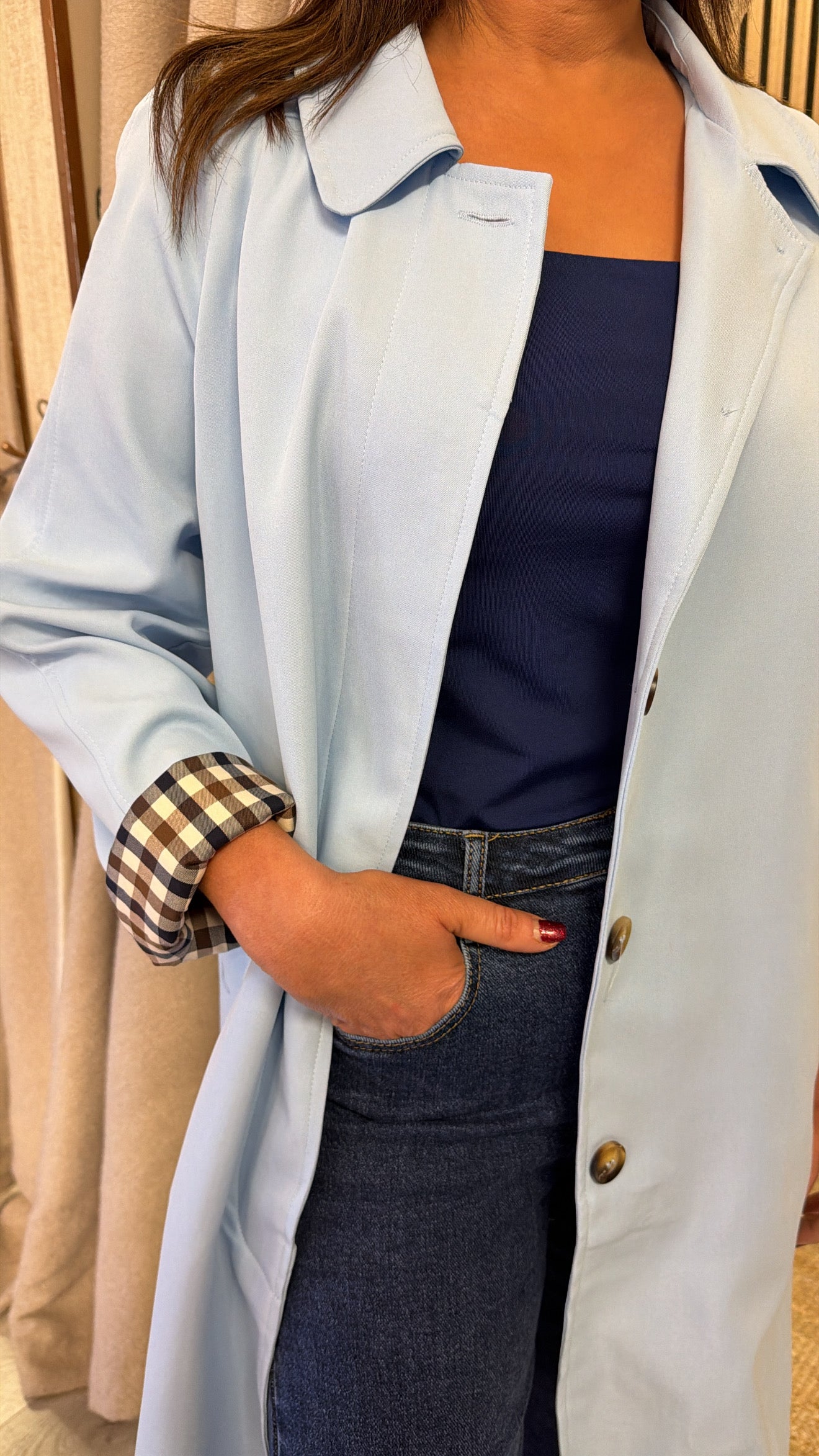 Baby Blue Trenchcoat