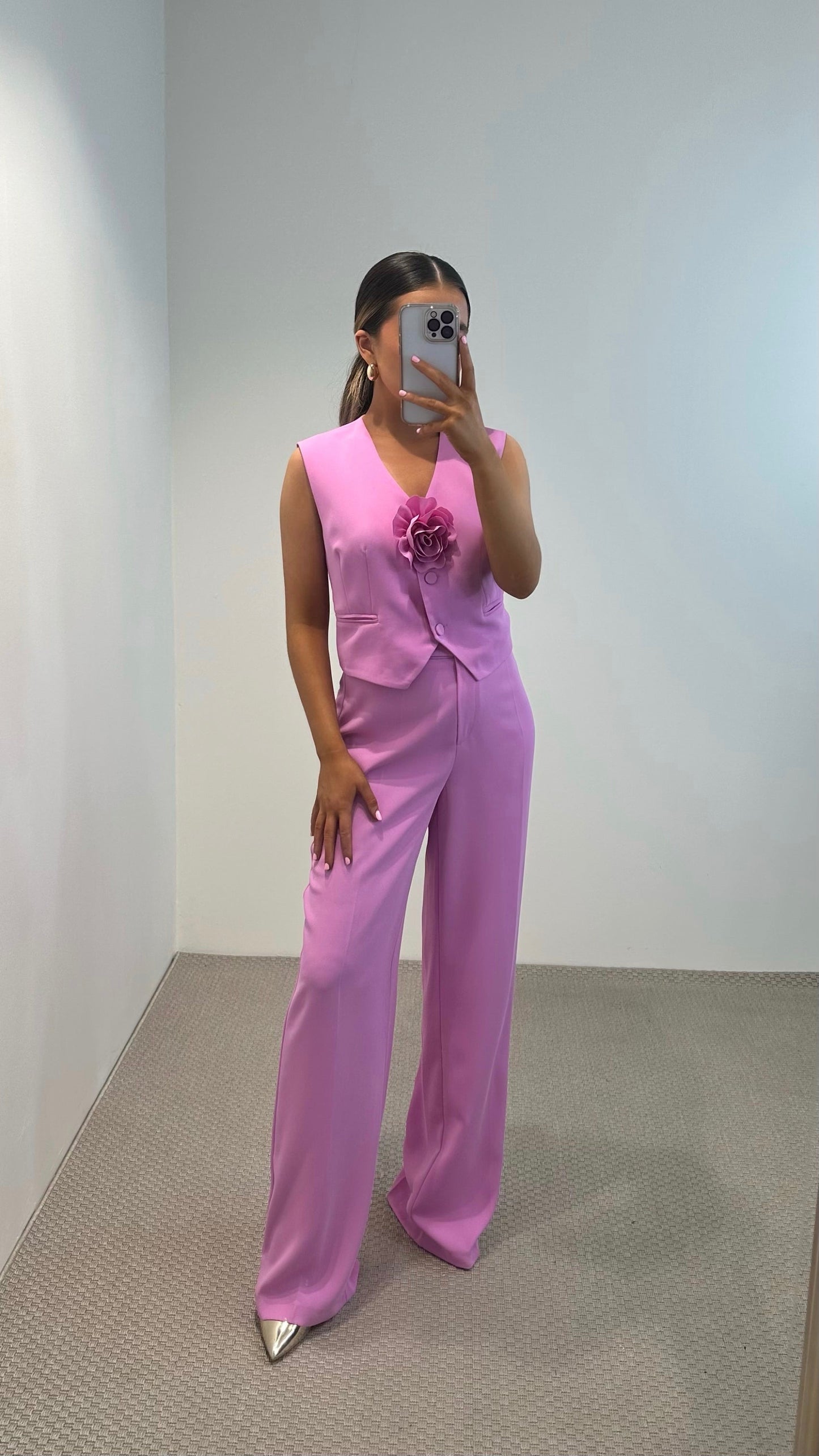 Lola Pink Waistcoat & Trouser suit